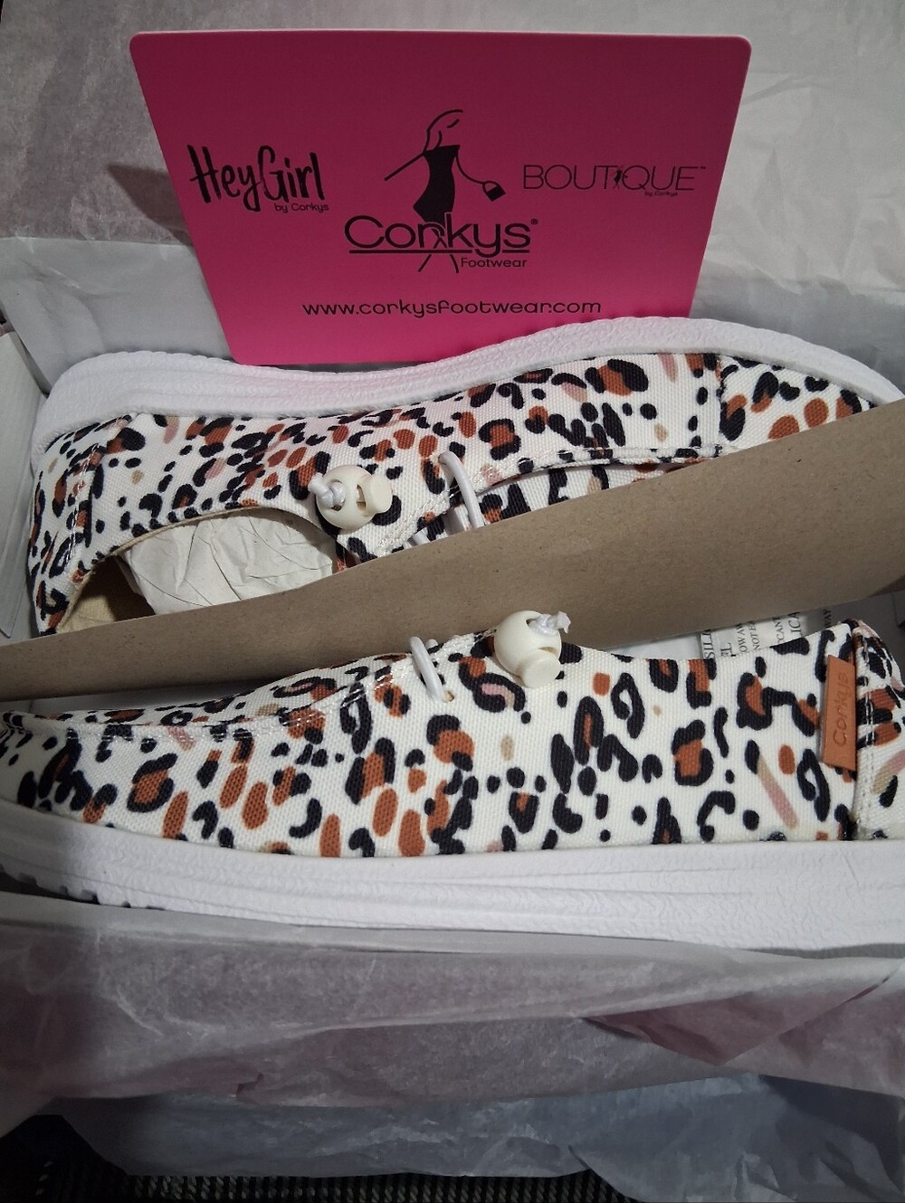 Corkys Leopard Print Slip-On Flats - Picture 3 of 6